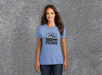 Custom imprinted Women's Perfect Tri® Tee for Boston, MA with a local business logo