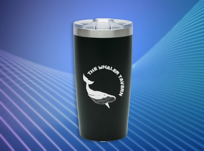 Custom imprinted Double Wall Stainless Steel Tumbler for Boston, MA with a local business logo