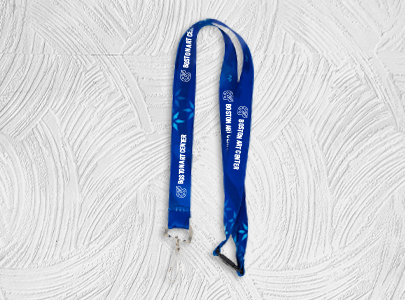 Custom imprinted Dye Sublimated Lanyards for Boston, MA with a local business logo