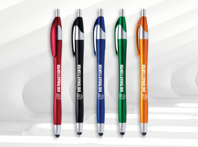 Custom imprinted Javalina™ Metallic Stylus Pen for Boston, MA with a local business logo