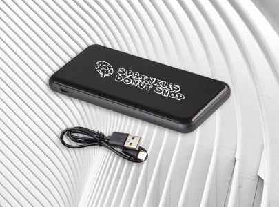 Custom imprinted Power Banks for Boston, MA with a local business logo